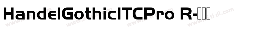 HandelGothicITCPro R字体转换